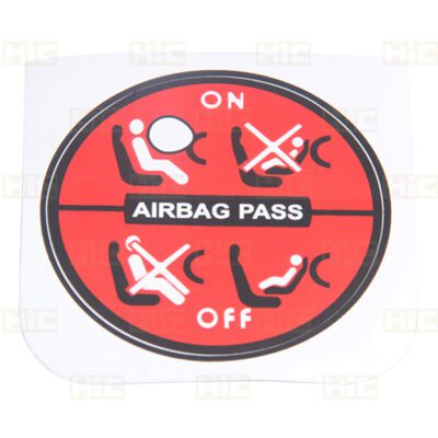 آرم برچسب ایربگ قرمز بغل داشبورد پراید